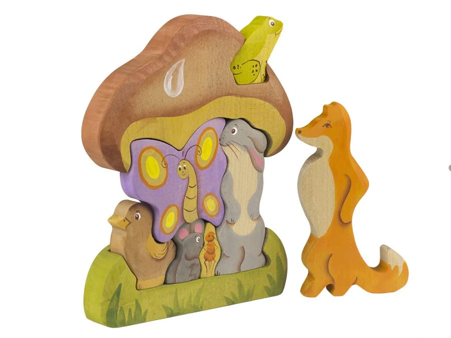 Wooden Puzzle "Under the Mushroom" 08009