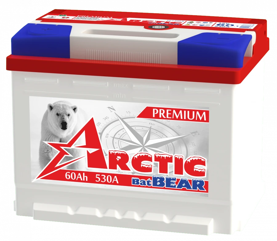 Lead Acid Starter Battery for Internal Combustion Engines 12V 60Ah Arctic BatBEAR