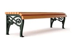 Wooden Bench for Public Spaces, Model 10150