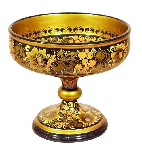 وعاء فواكه مزخرف بطلاء خاخلوم، 180×195 مم، طراز 04410180195