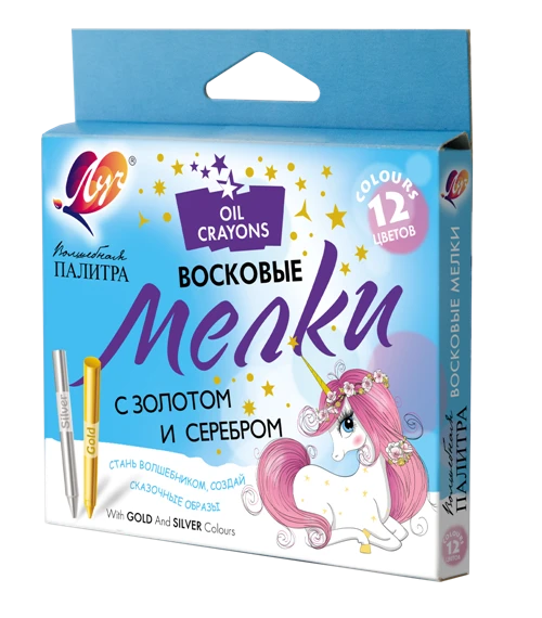 Magic Palette Wax Crayons 12 Colors