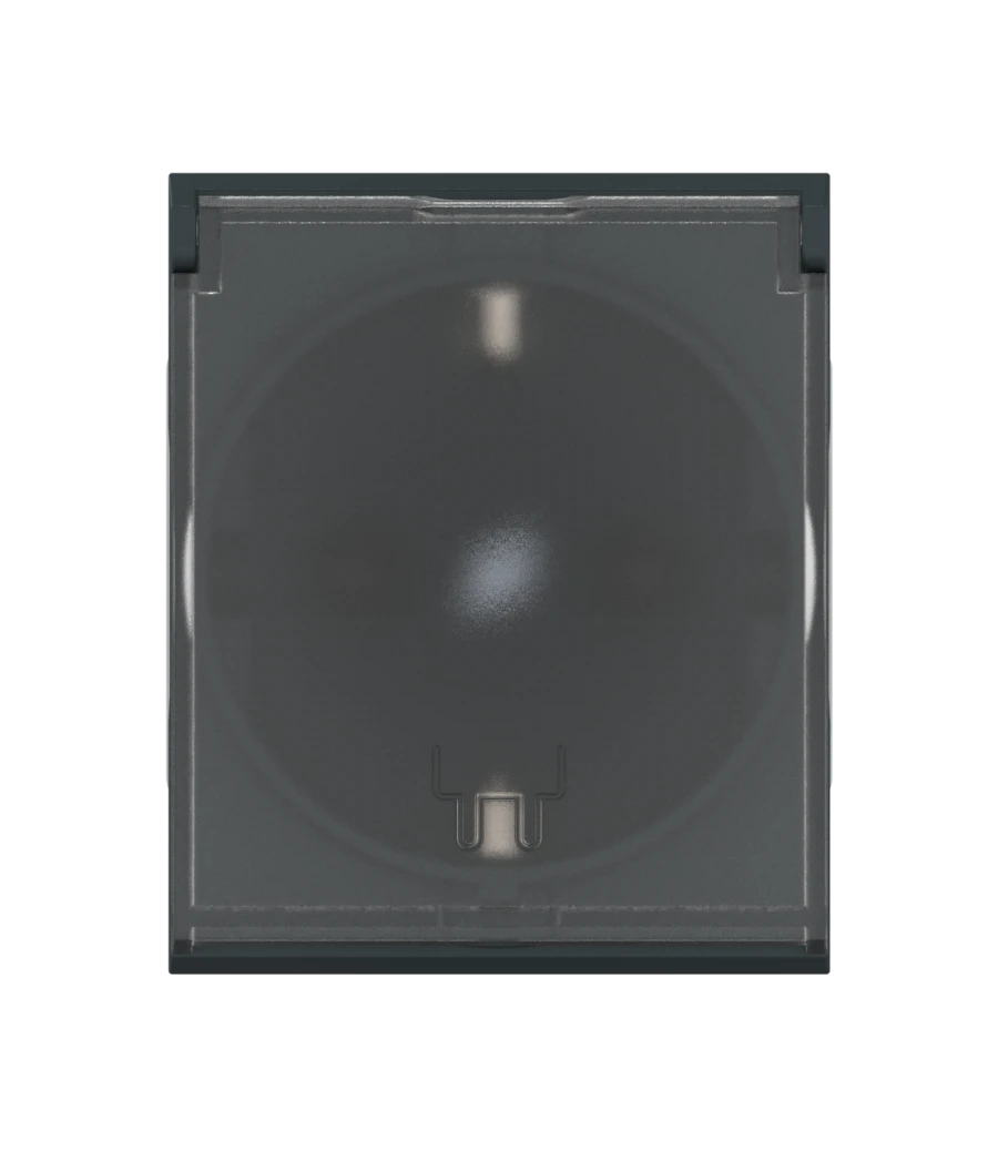 Caduceus Aling Mode Hidden Socket with Grounding 16A 250V, Anthracite, Art. 653.A