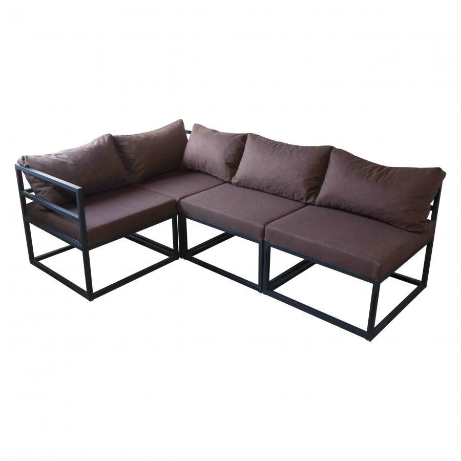 Corner Sofa on Metal Frame by Edelwood