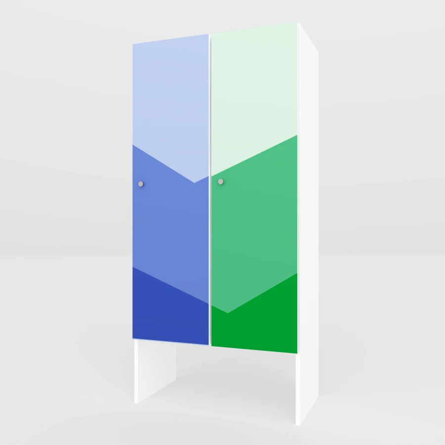 Kids Wooden Wardrobe "Spring Sunset" 2 Sections FW-2ВЗ001