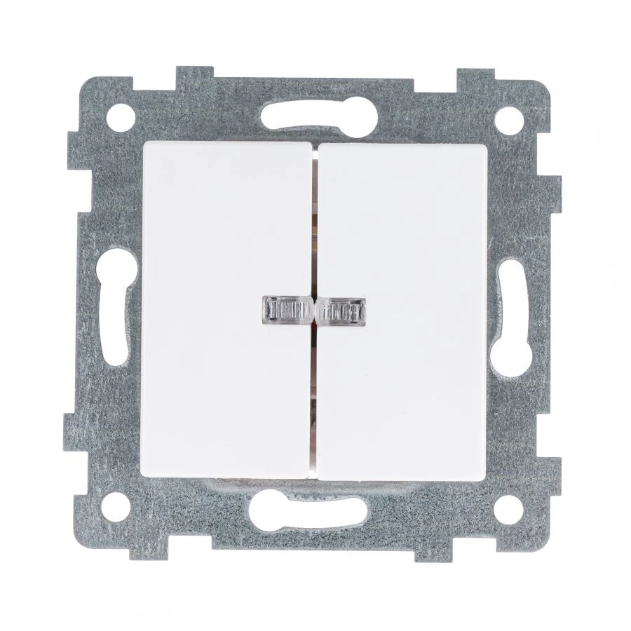 Axiom Dual Switch Mechanism with Indicator Light S510-450, White