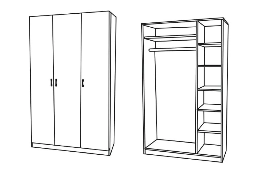 Wooden Wardrobe for Bedroom