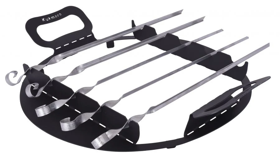 Metal Skewer Stand for 9L Cauldron with 5 Skewers by Kukmara