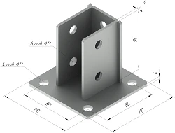 SM-F7 Support Bracket with Dimensions 110x110x94 mm