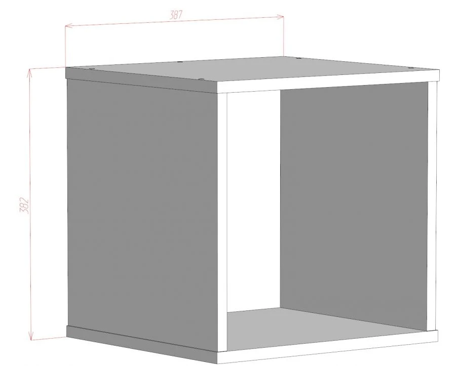 Modular Shelf H1 - 1 Section, LDP Material with PVC Edge