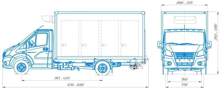 شاحنة ديزل لنقل البضائع بحد أقصى 3.5 طن - تعديل AM193