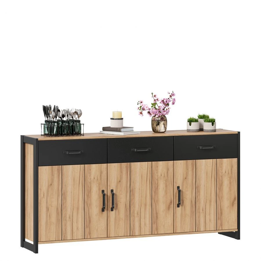 Combined Cabinet Techno LD.678220.000 (White Craft Oak / Gray Slate)