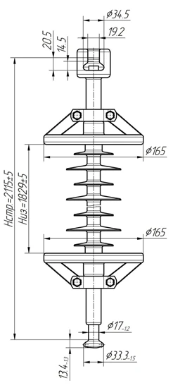 Insulator for 120/220kV Power Lines - LK 120/220-3GP