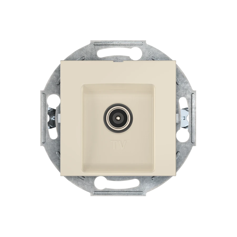 Caduceus Aling Prestige Hidden Antenna Socket TV/FM Single Beige Model 6012I.9