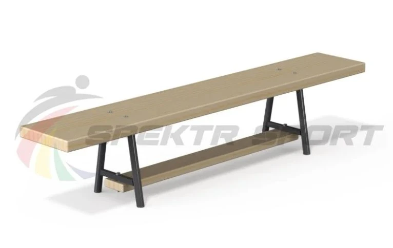 Gymnastics Bench 2000 mm with 2 Metal Legs (Fixed Height)