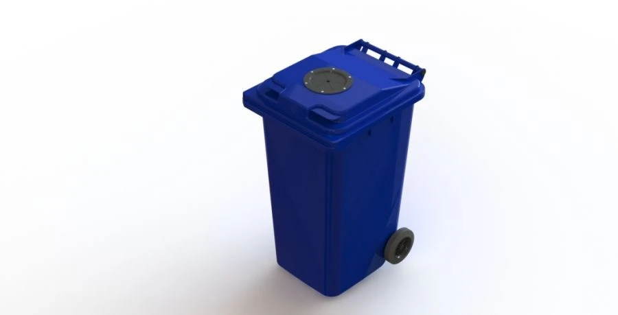 240L Mobile Waste Container with Lid, Art. 24.C29.V/1