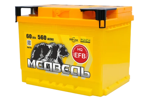 Lead Acid Starter Battery for Internal Combustion Engines 12V EFB 'Medved