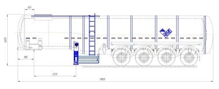 مقطورة خزان لنقل المواد الكيميائية PPCX-998810-32