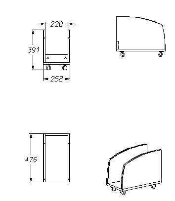 Processor Stand for Office Equipment (Series 372)
