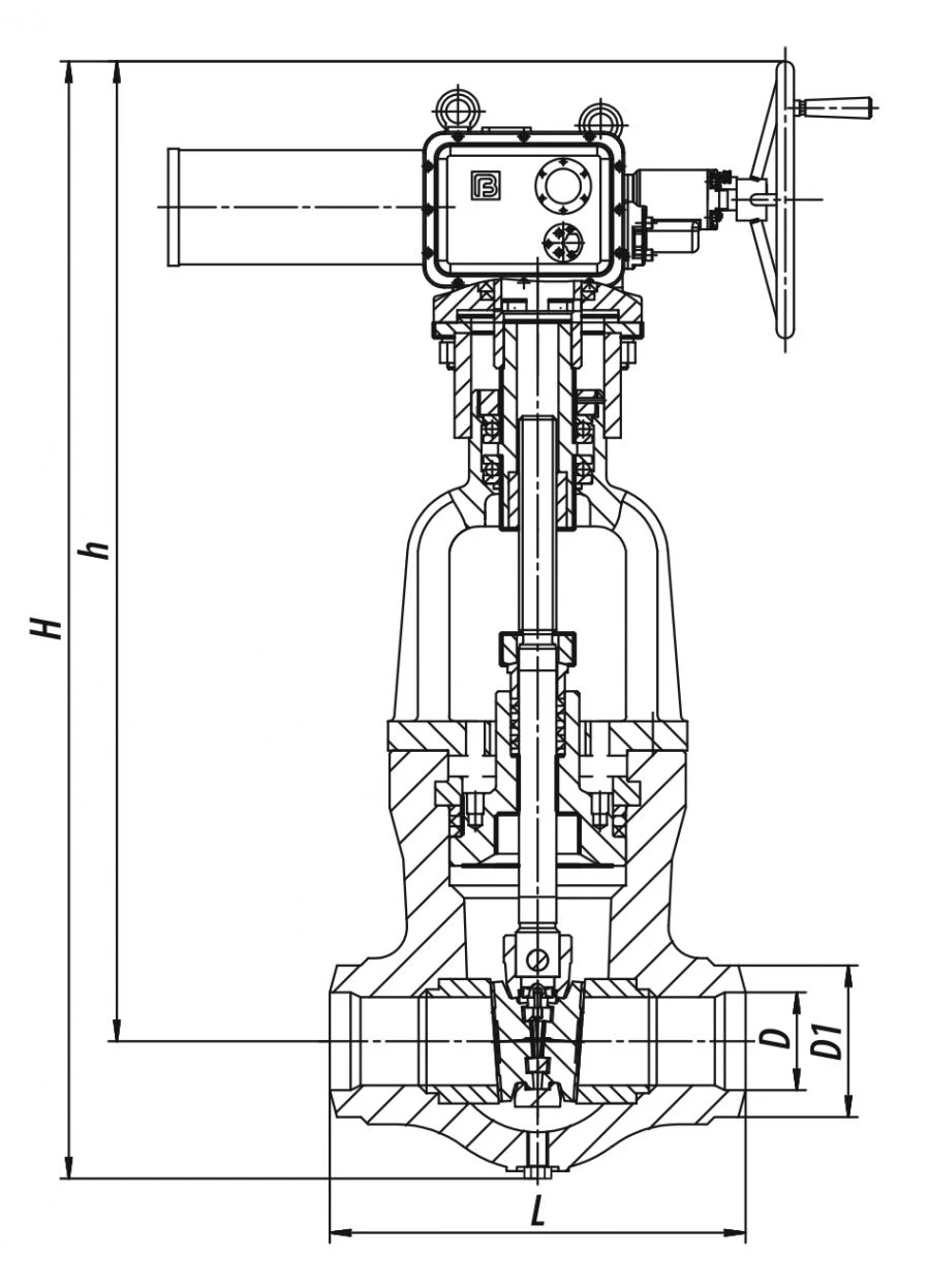 Gate Valve 1126-150-ЭЧ for Water and Steam Systems