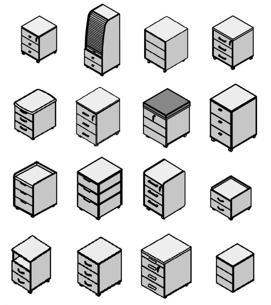 Mobile Office Cabinet - Work, Blitz, Agat, Rio Base, and More