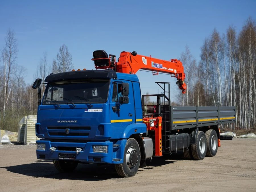Multifunctional Truck with Hydraulic Loading Crane KMA on KAMAZ 65117 Base Model 64K33N-U3