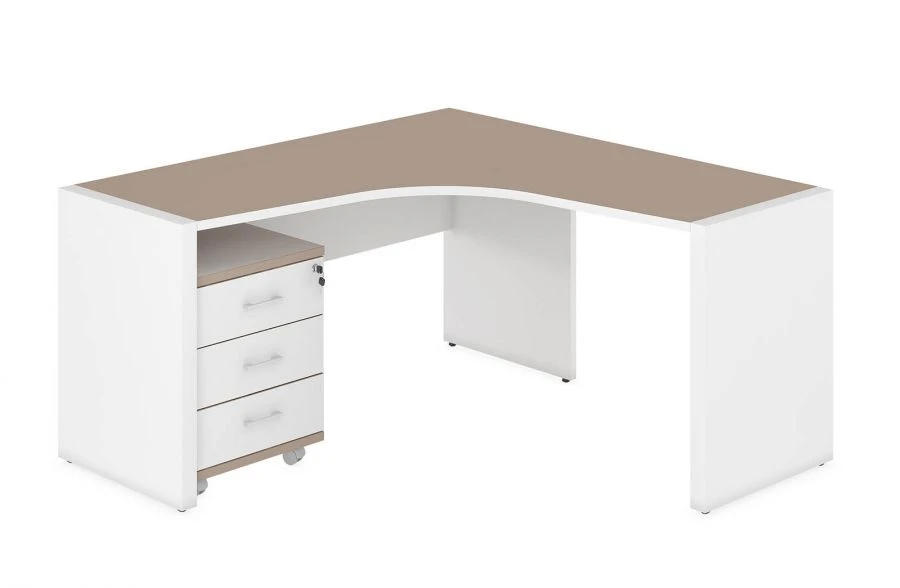 Corner Desk with Supports Right 1250, Model CLF119DX