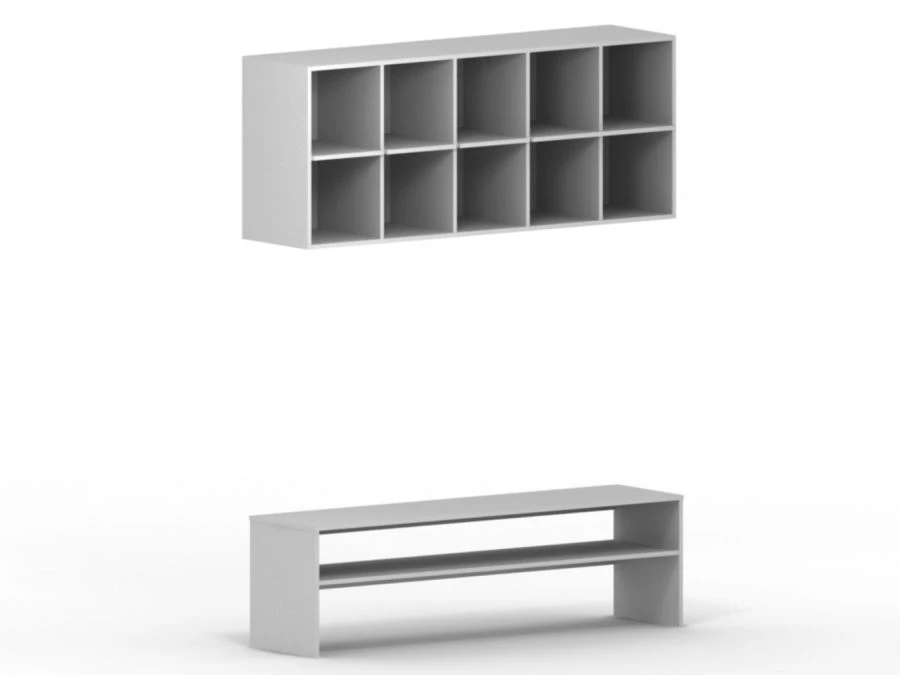 Bench with Shelf for Educational Institutions
