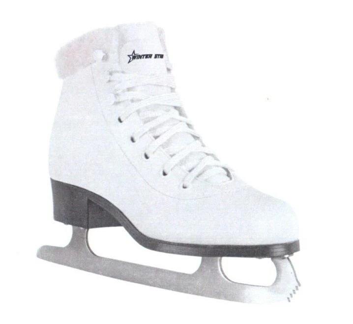 Classic Winter Star Figure Skates with Faux Fur