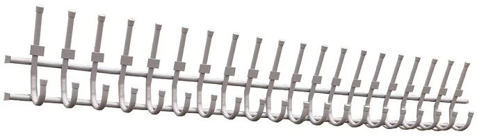 Wall-Mounted Coat Rack - Steel Frame with Hooks