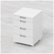 Mobile Storage Cabinet with 4 Drawers and Organizer