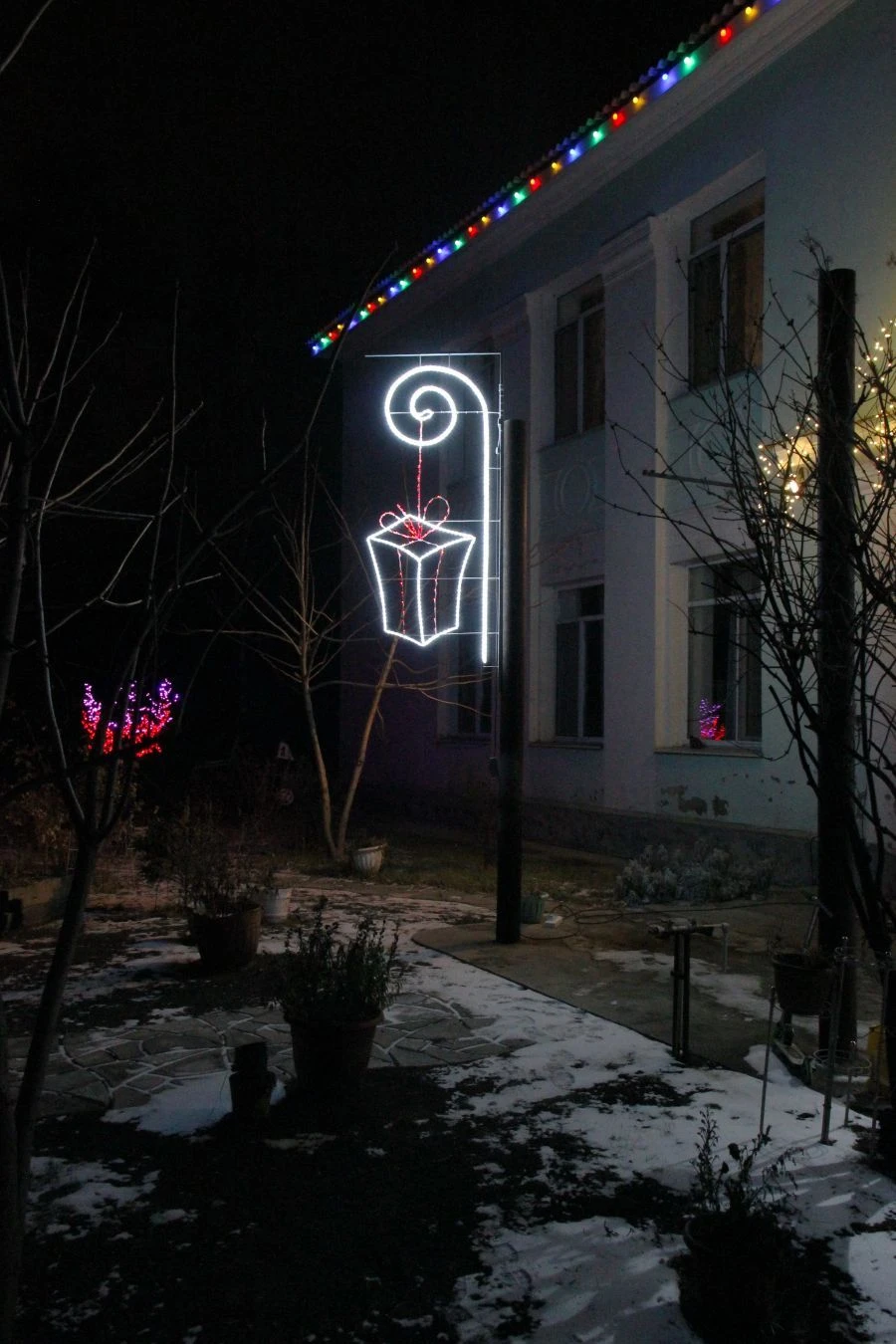 Decorative LED Panel "Magic Chest" - Outdoor Light Fixture with Brackets (Modification 220)