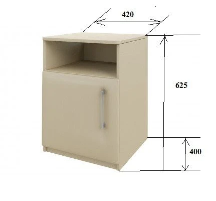 Light Oak Shimony Chest of Drawers - 420x400x625 mm