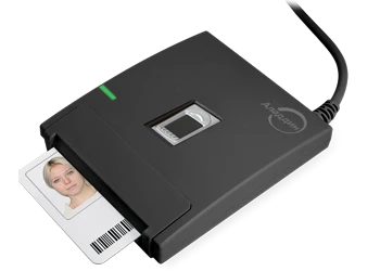 قارئ بطاقات ذكي مع ماسح بصمات الأصابع Aladdin SecurBIO، النموذج ALDE.467239.001-002
