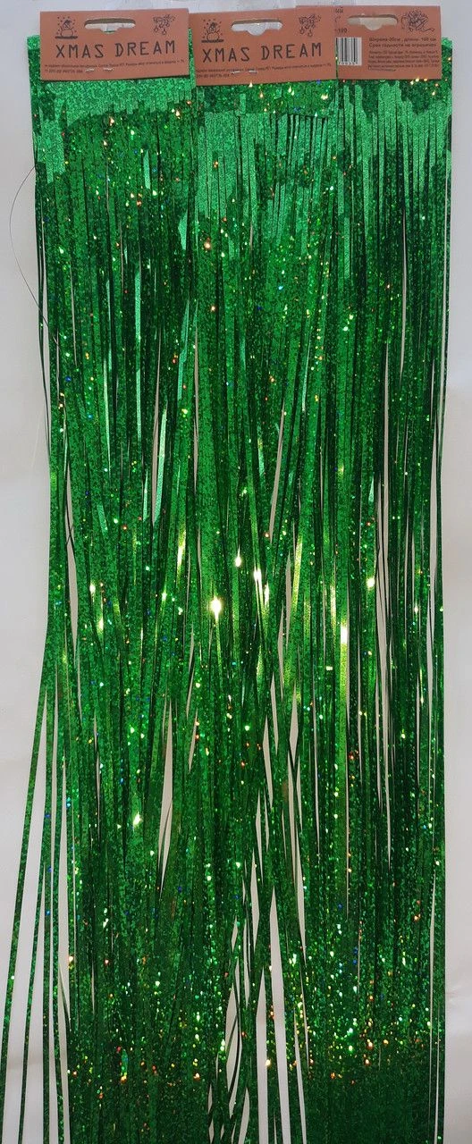 Green Tinsel Garland - 20x50 cm
