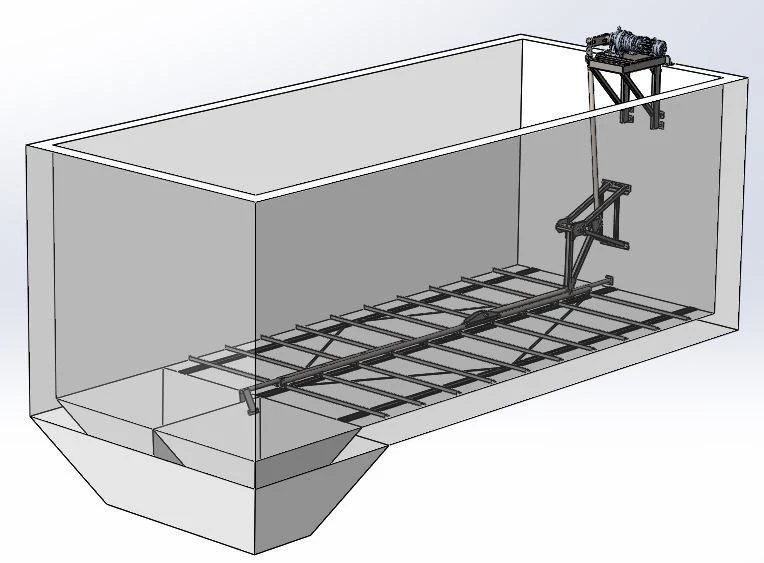 Bottom Scraper for Horizontal Settlers
