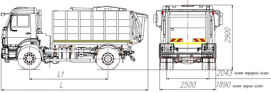 Rear-Loading Garbage Truck Model MK-4540-04