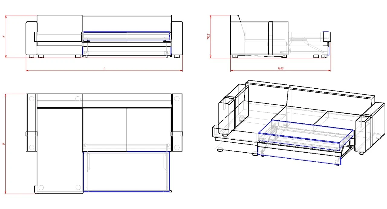 أريكة قابلة للتحويل - سلسلة DR