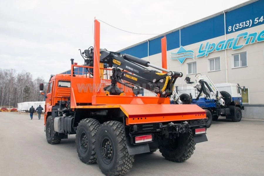 Timber hauler UST brand modification 5453LE-01 with CMU: OMTL-70-01, OMTL-120-02, VM10L74 on KAMAZ 6520-53, 6520-54, 6520-B5 cha
