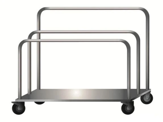 Paper Cart Table for Packaging - Stainless Steel Model