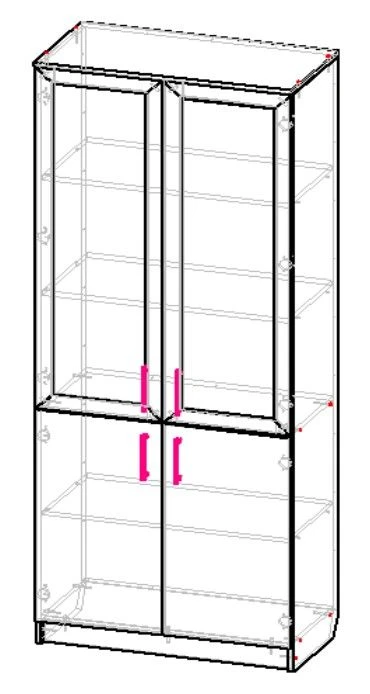 Glass-Front Office Cabinet SHKSP8