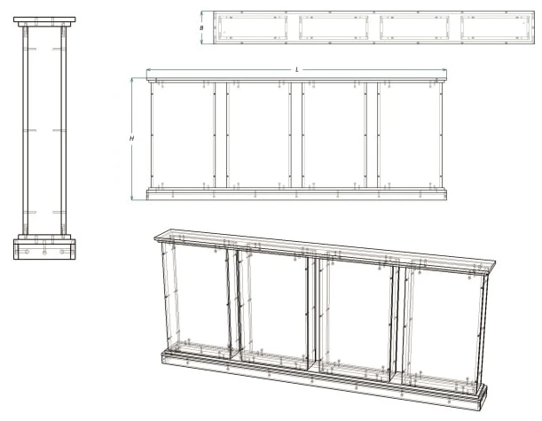 Four-Section Barrier Fence for Workplace Safety (Model Z.B.4)
