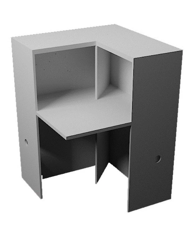 طاولة العمل الحاجز الخارجي الزاوي الشامل س