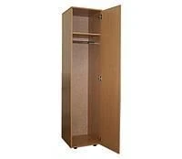 Wooden Single-Door Wardrobe - Compact Storage Solution