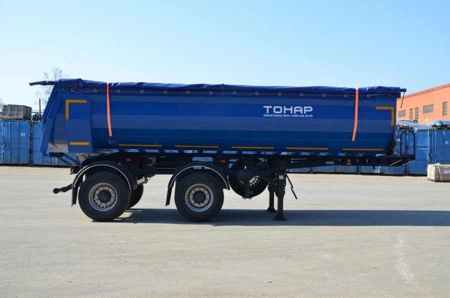 Tonnage Dump Semi-Trailer TONAР 95237 with Axles Models 90422, 90424, 90431