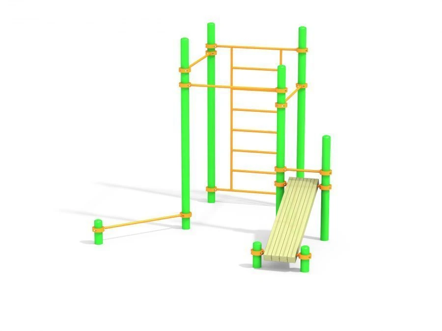 محطة تمرين الجدار السويدي مع قضبان السحب - CO 7.21