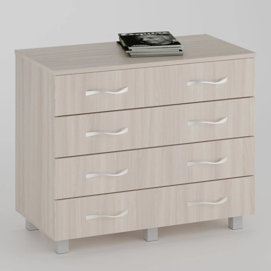 Office Desk Side Cabinet with 4 Large Drawers