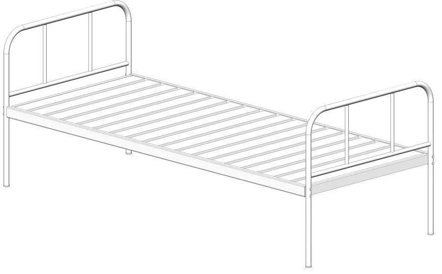Hospital Bed with Single Frame, Metal Headboard - MSK-123R