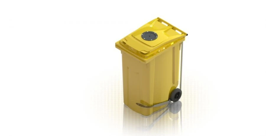 Mobile Waste Container 360L with Lid Model Art.28.C29.V/1