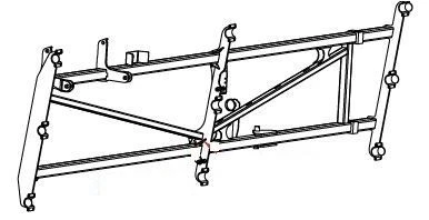 Right Sowing Frame Assembly for Condor 15001, Model 971540