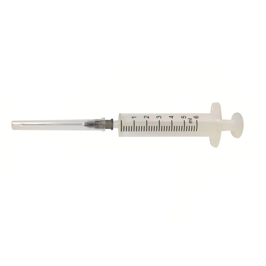 Sterile Single-Use Injection Syringe with Luer Tip 6ml